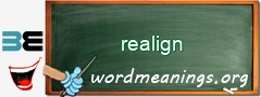 WordMeaning blackboard for realign